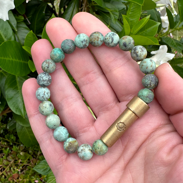 African Turquoise Jasper Intention Bracelet Embrace Positive Change