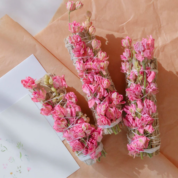 White Sage + Sweet Grass Smudging Wand