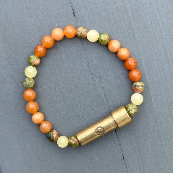 Fall Harvest | Orange & Yellow Calcite Intention Bracelet