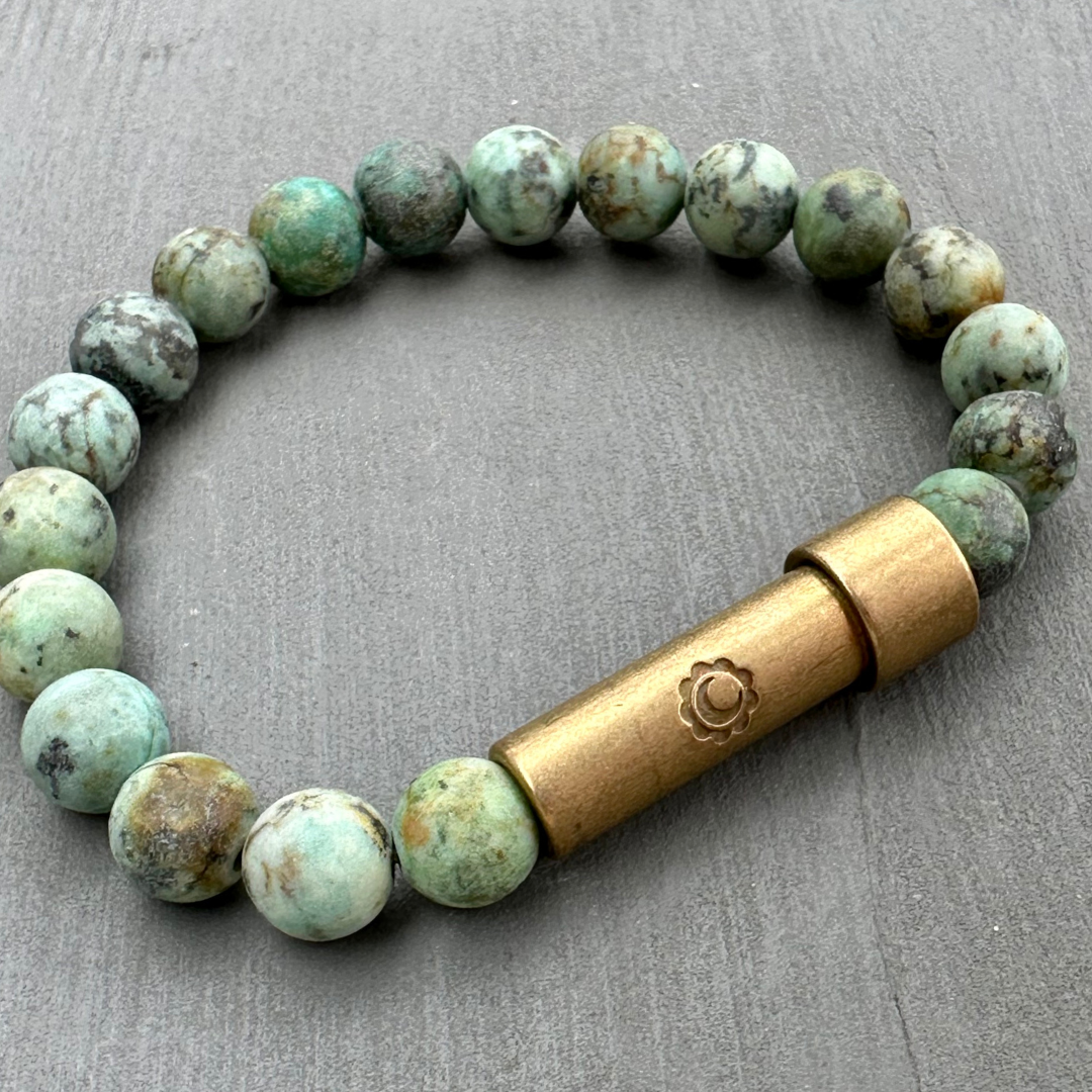African Turquoise Jasper Intention Bracelet Embrace Positive Change