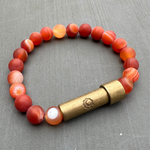 Fearless | Orange Striped Agate Intention Bracelet