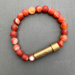 Fearless | Orange Striped Agate Intention Bracelet