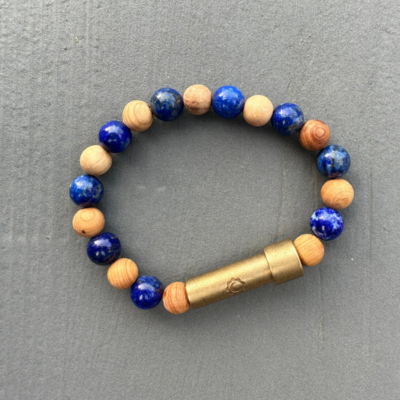 Perseverance | Lapis Lazuli + Cedar Intention Bracelet