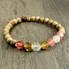 Super Power Cherry Quartz & Cedar Wood Energy Bracelet